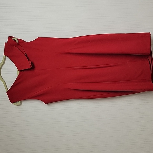 Calvin Klein women's sleeveless red dress fully lined new with tags. sz 12 - Picture 3 of 7
